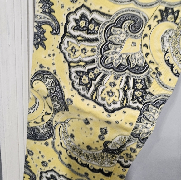 Yellow Paisley Print Pants Ralph Lauren - Picture 4 of 14